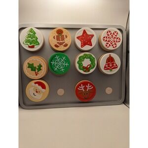 Melissa & Doug Slice and Bake Wooden Christmas Cookie Play Set Not Complete Set